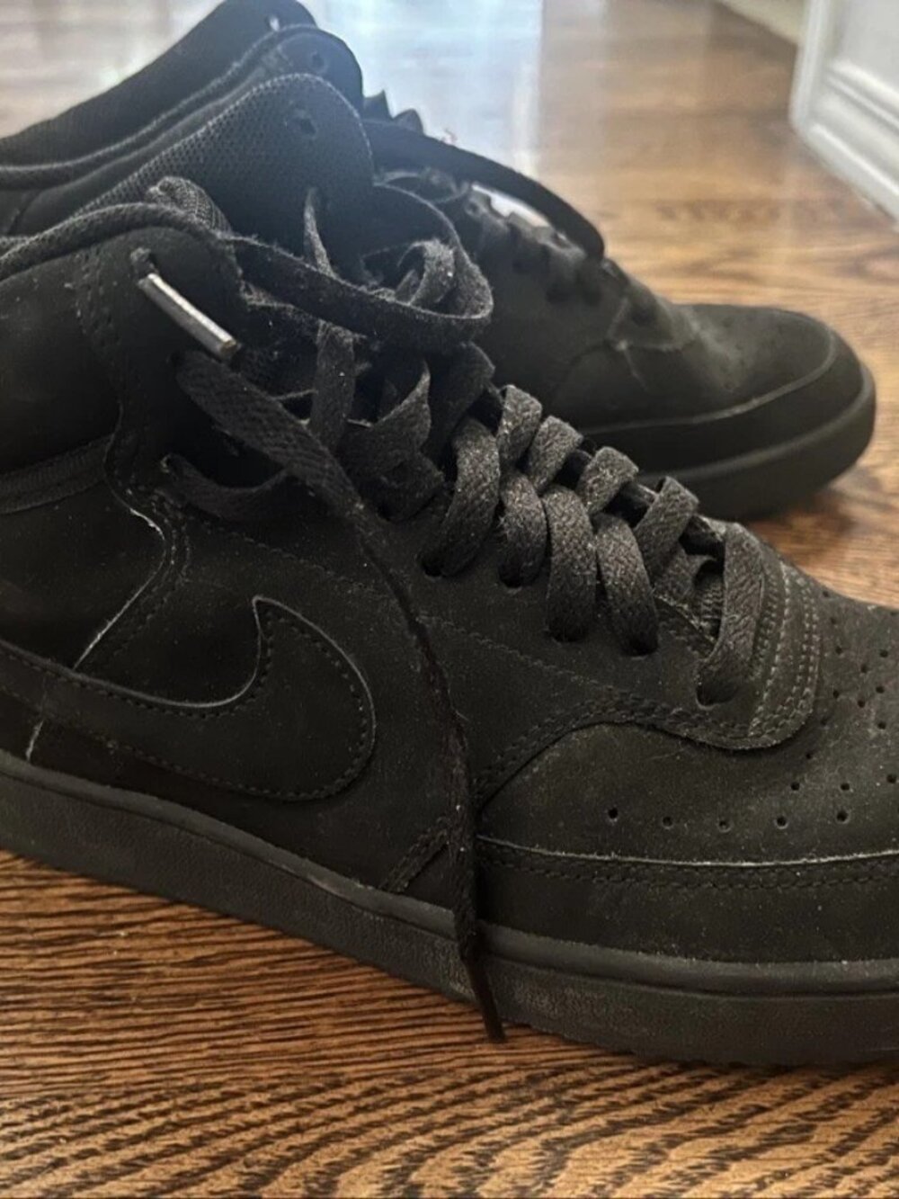 Nike Court Vision Mid Sneakers Mens US 10 Triple Black
